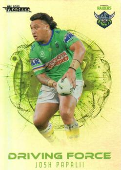 2023 NRL Traders Titanium - Driving Force #DF04 Josh Papalii Front